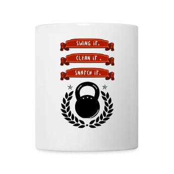 Kettlebell Bids Swing Clean Snatch Fitness Gym - Mug - white - Front