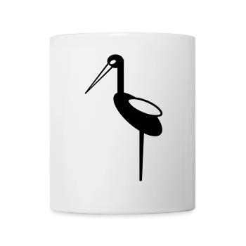 Storch, Hebamme, Hebammenmotiv - Tasse - Weiß - Vorne