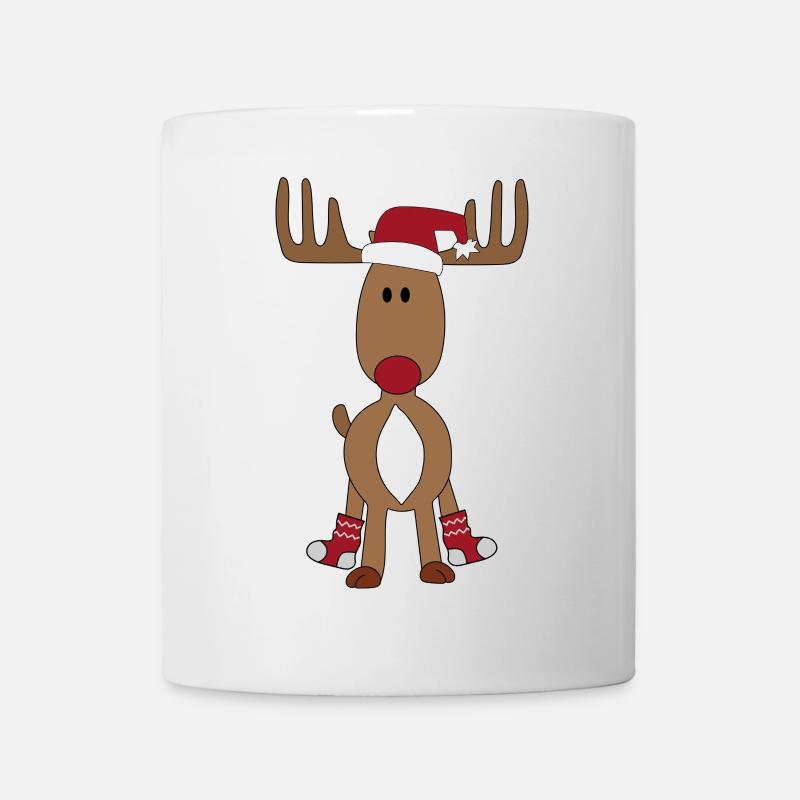 Funny moose for Christmas - Mug - white
