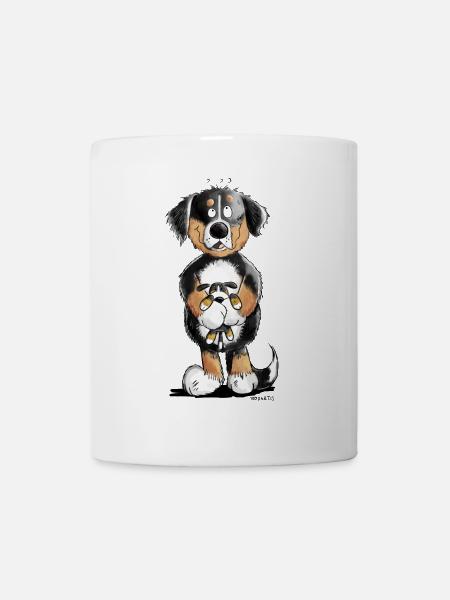 Bouvier Bernois avec jouet I Comic Dog - Mug blanc - blanc