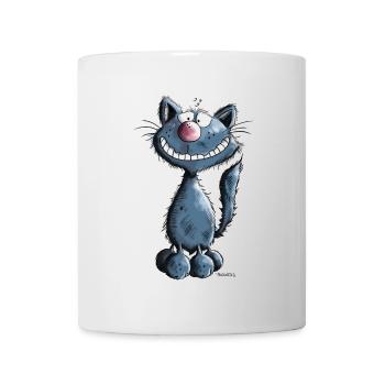 Grinse Katze - Tasse - Weiß - Vorne