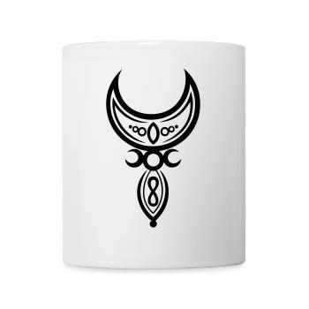 Halbmond mit kleiner Göttin, Pagan Art - Mug blanc - blanc - Devant