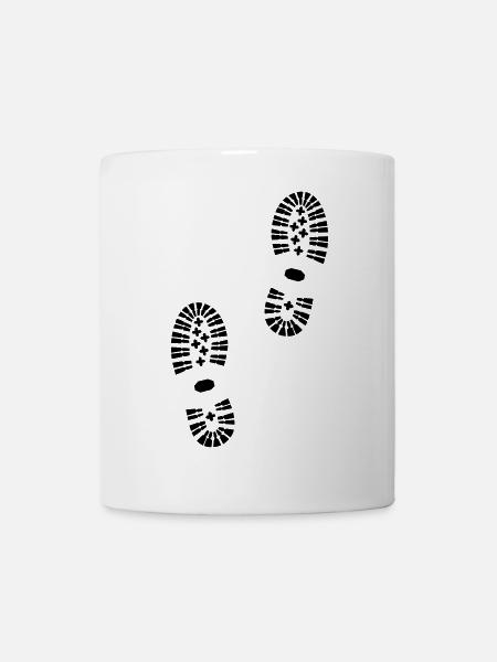 Footprints, hiking (super cheap) - Mug blanc - blanc