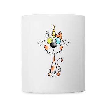 Mignon chat comique - Mug blanc - blanc - Devant