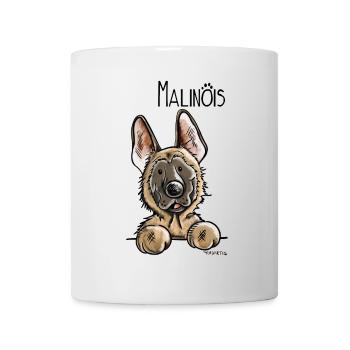 Drôle Malinois - Chien - Chiens - Dessin Animé - Mug blanc - blanc - Devant