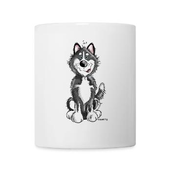 Funny Siberian Husky Cartoon - Cadeau - Chien - Mug blanc - blanc - Devant