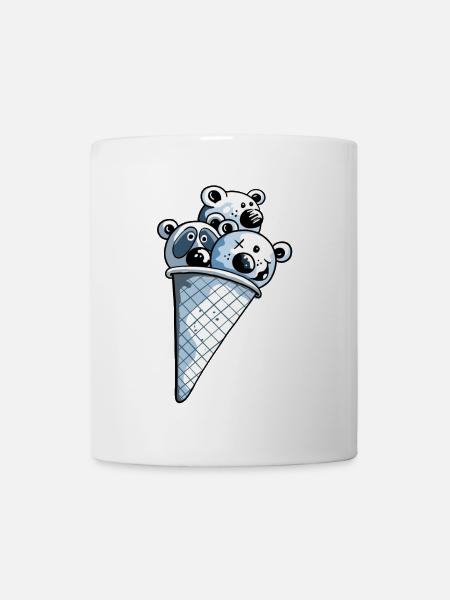 Bärchen in der Eistüte - Tasse - Weiß