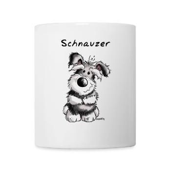 Fröhlicher Schnauzer - Tasse - Weiß - Vorne