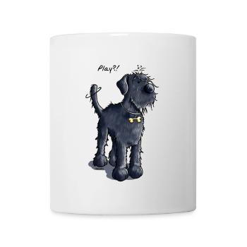 Riesenschnauzer Play - Schnauzer - Schwarz - Tasse - Weiß - Vorne