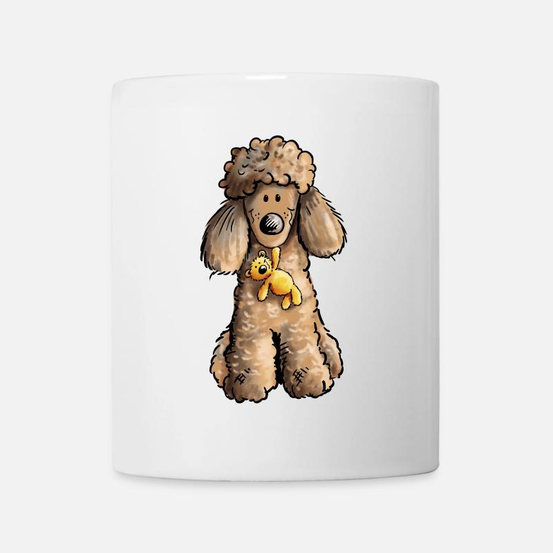 Pudel mit Teddy - Tasse - Weiß