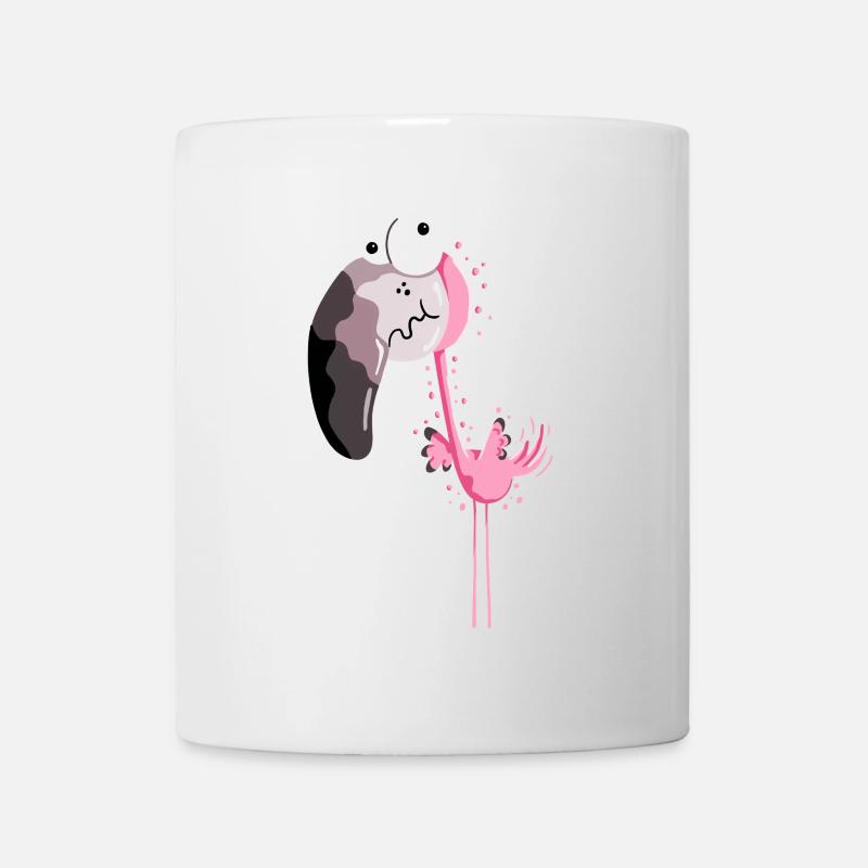Flamant rose drôle - Comique - cadeau - Mug blanc - blanc
