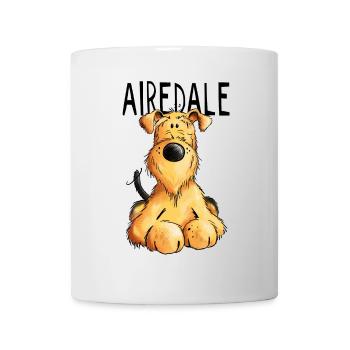 Drôle Airedale Terrier - Chien - Cadeau - Mug blanc - blanc - Devant