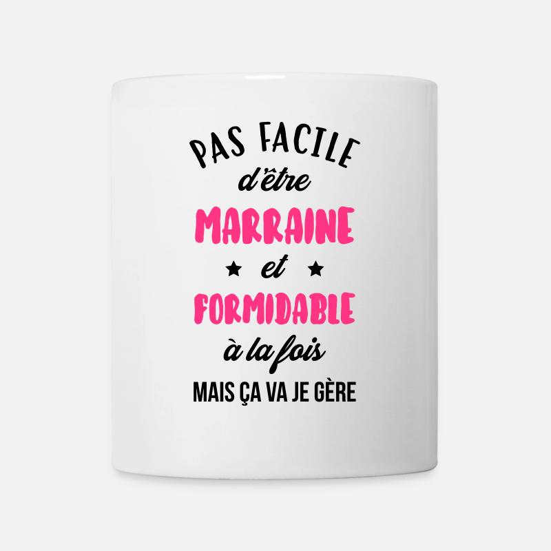Marraine formidable / Filleule / Filleul / Baptême - Mug blanc - blanc