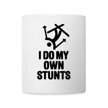 I do my own stunts - skiing / ski - Tasse - Weiß - Vorne