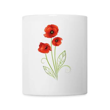 Summer Flower. Red Poppies Flower. - Mug - white - Front