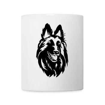 Tête de Tervueren - Mug blanc - blanc - Devant