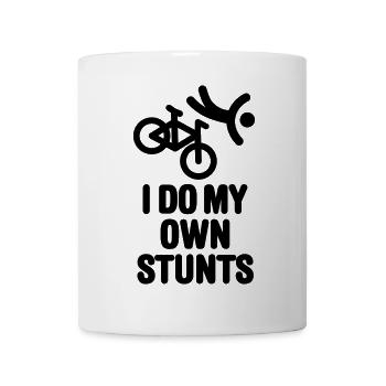 I do my own stunts mountain bike MTB ATB biking - Tasse - Weiß - Vorne