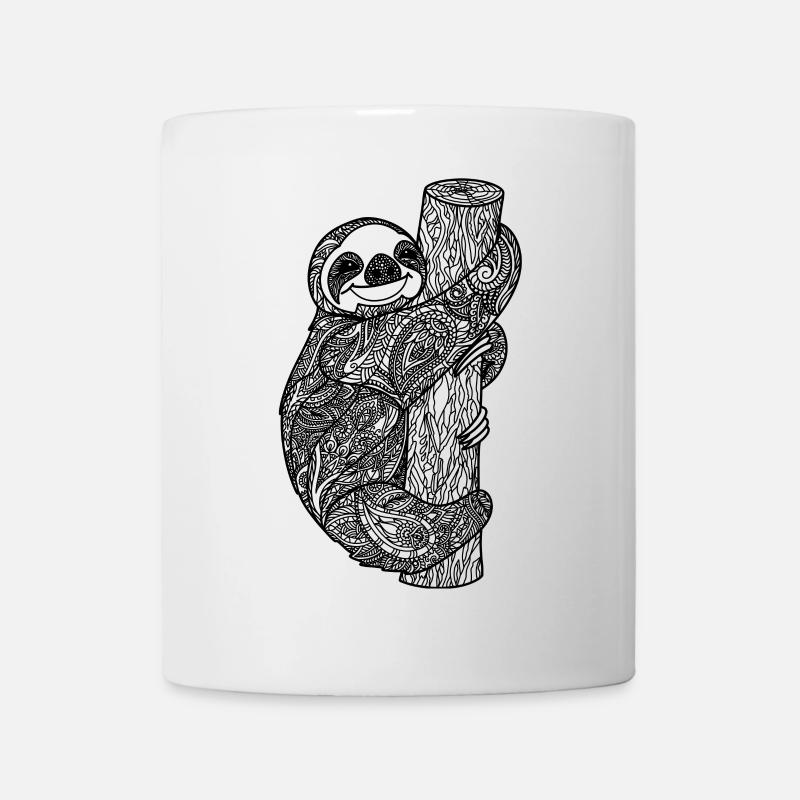 Faultier Zentangle - Tasse - Weiß