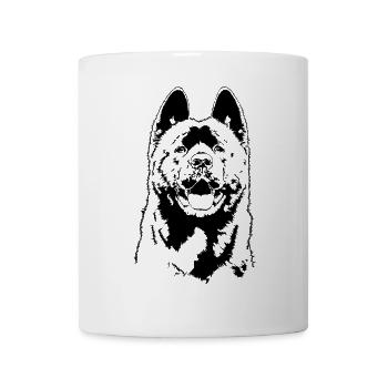 AMERICAN AKITA chien chiens portrait Wilsigns - Mug blanc - blanc - Devant