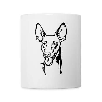Tête de chien pharaon (Kelb-tal Fenek) - Mug blanc - blanc - Devant