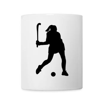 Schattenbild des Eishockeyspielers - Tasse - Weiß - Vorne