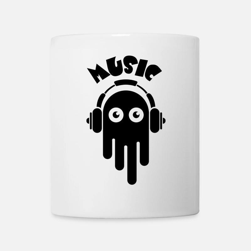 Musik Gespenst Comic Graffiti cartoon Kopfhörer - Tasse - Weiß