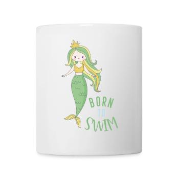 Born to swim - Tasse - Weiß - Vorne