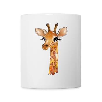 Zeichnung einer niedlichen Giraffe - Tasse - Weiß - Vorne