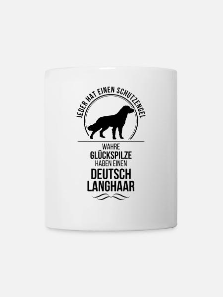 DEUTSCH LANGHAAR Schutzengel Hunde Spruch Wilsigns - Tasse - Weiß