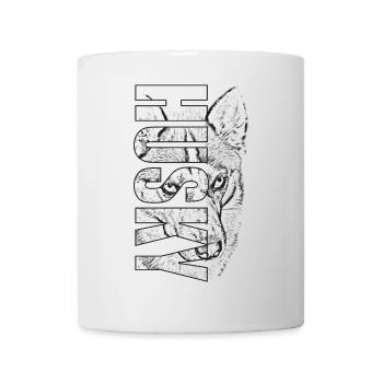Le HUSKY dans Schrift &Image Tête de chien - Mug blanc - blanc - Devant