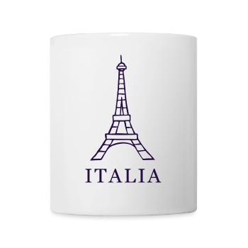 Italien Eifelturm Design - Tasse - Weiß - Vorne