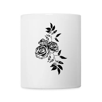 Rose Flowers Leaves - Mug - white - Front