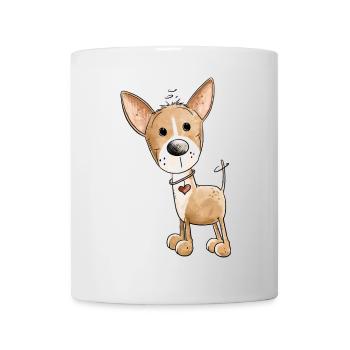 Kleiner Chihuahua Hund - Tasse - Weiß - Vorne