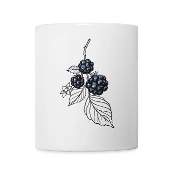 Autocollant d’automne Blackberries - Mug blanc - blanc - Devant