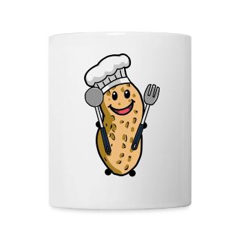 Koch Erdnuss Gourmet Kochkunst Hobbykoch Nuss - Tasse - Weiß - Vorne
