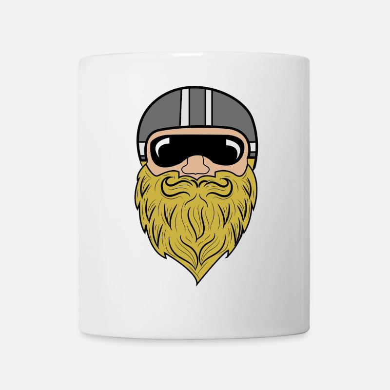Barbe Barbe Barbe Barbe Coiffure Moustache Barbe Porteur - Mug blanc - blanc