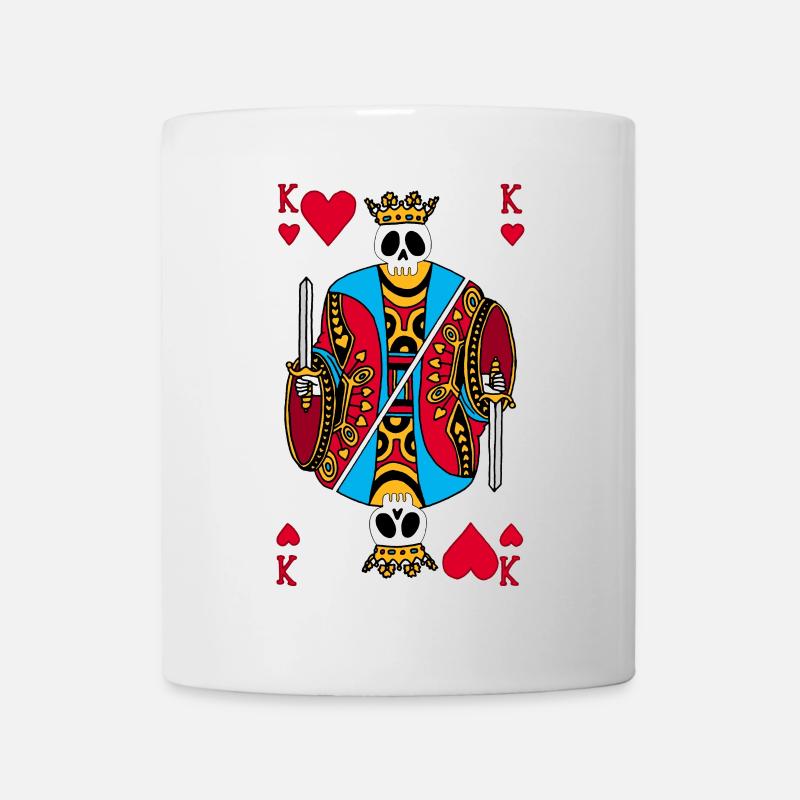 Squelette du roi de coeur - Mug blanc - blanc