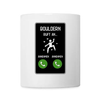 Bouldern ruft an - Tasse - Weiß - Vorne