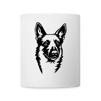 La tête de Malinoi - Mug blanc - blanc - Devant