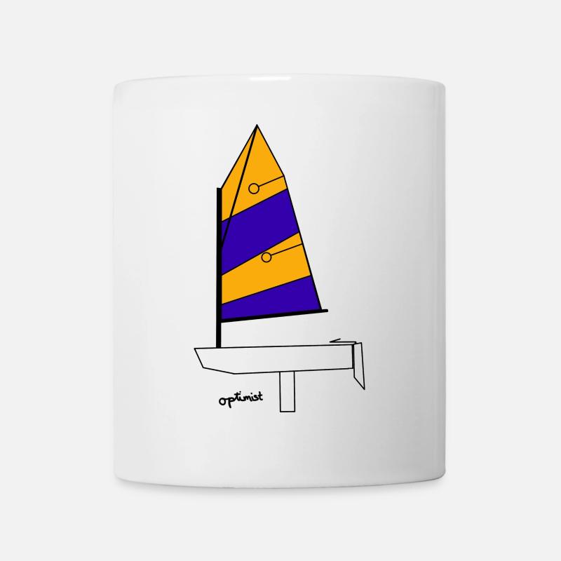Voilier Optimist Variante 1 - Mug blanc - blanc