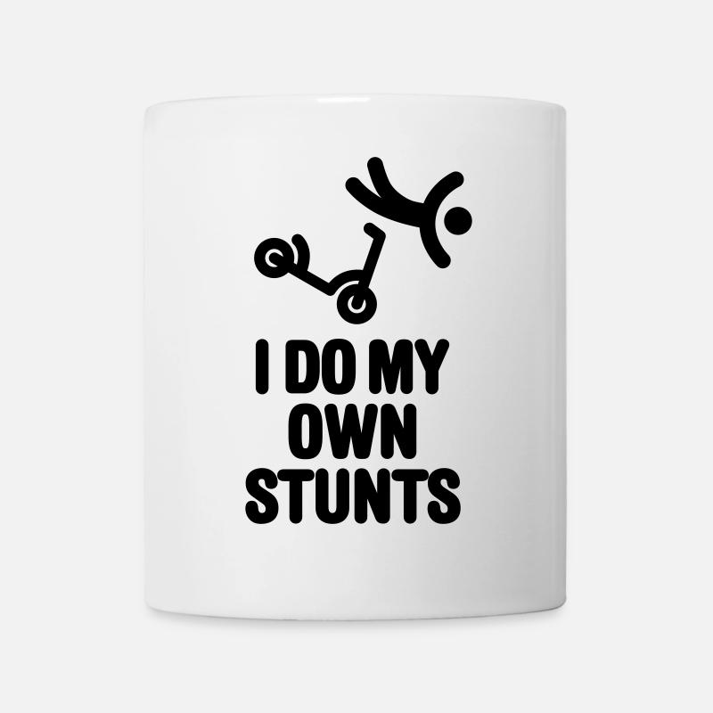 I do my own stunts stunt scooter scootering tricks - Mug - white