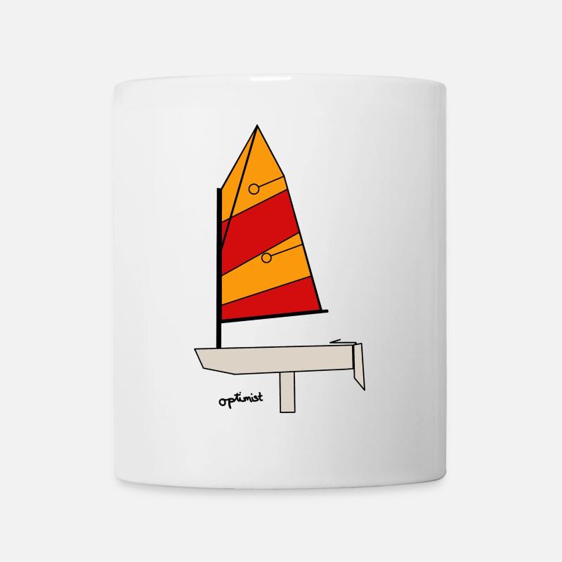 Optimist Sailboat - Mug - white