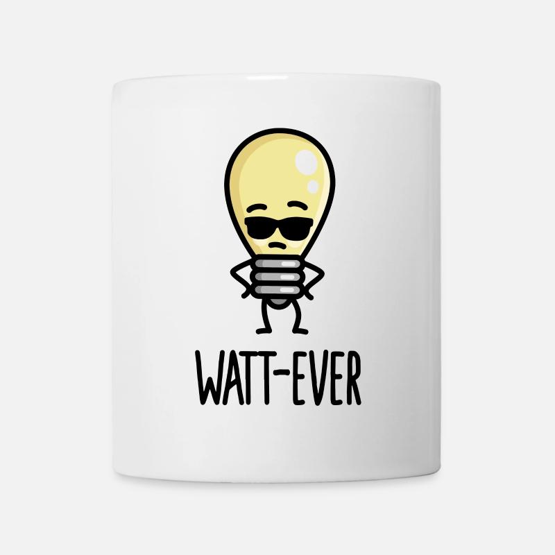 Drôle d’électricien disant Ampoule Watt-ever - Mug blanc - blanc