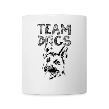 Team Dogs Dog Dogs German Shepherd Illustration Logo - Mug - white - Front
