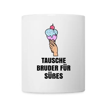 Eis Lecker Nachspeise Lustig Statement Süßigkeiten - Tasse - Weiß - Vorne