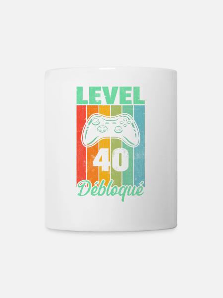 Level 40 freigeschaltet - Tasse - Weiß