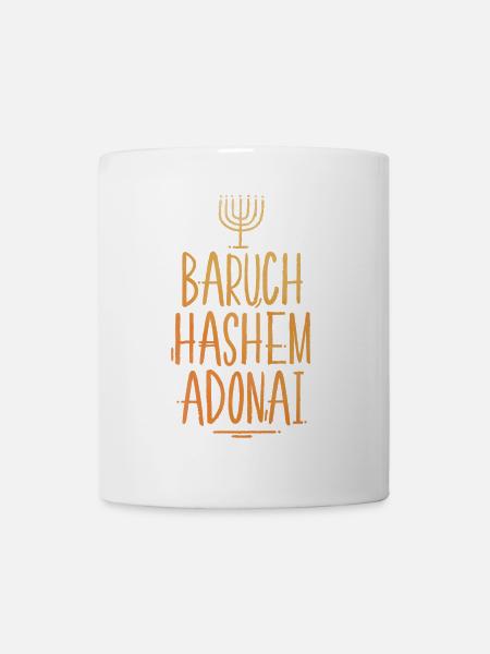 Baruch Hashem Adonai - Tasse - Weiß