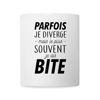 Parfois je diverge  - Mug blanc - blanc - Devant