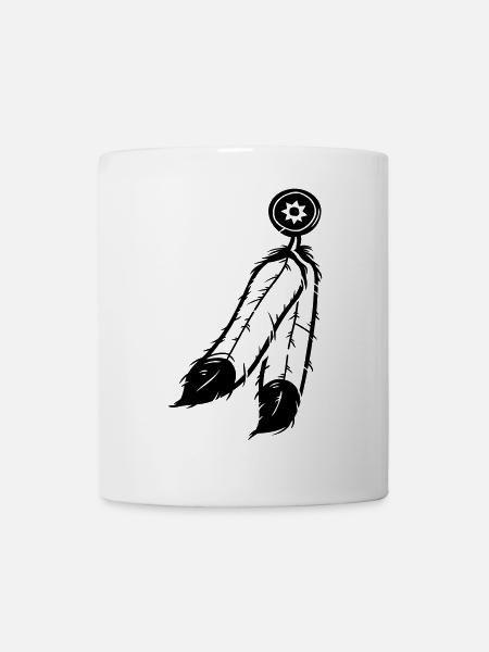 Feder Schmuck - Tasse - Weiß