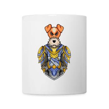 Knight Dog Dog Breed Fox Terrier with Armor - Mug - white - Front